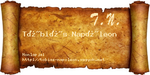 Tóbiás Napóleon névjegykártya